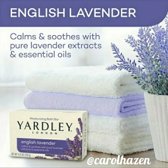 NEW 3 English Lavender Moisturizing Bath Face Bar Vintage Scent Sensitive Skin - Picture 9 of 10